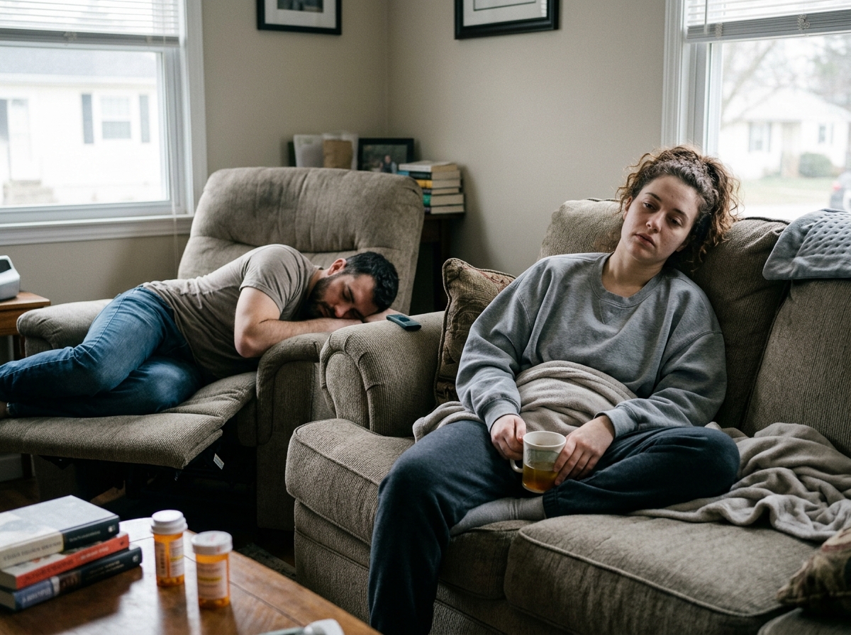 Person feeling energized and refreshed at sunrise