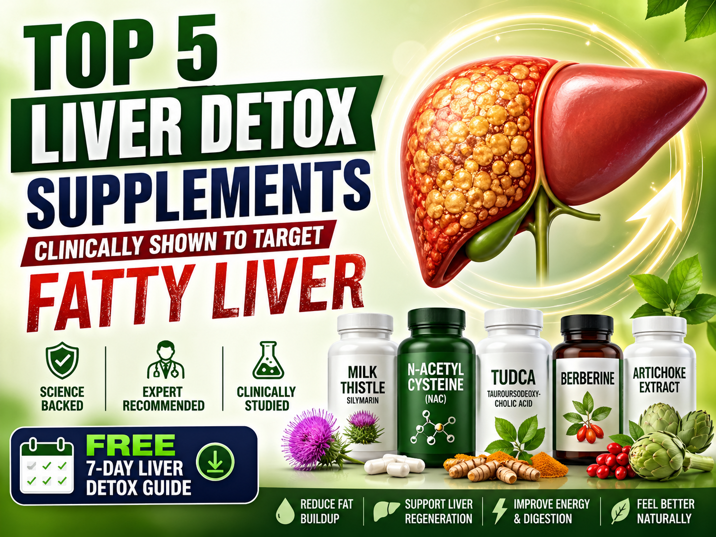 Liver Detox Supplements: Top 5 Ingredients to Help Fatty Liver